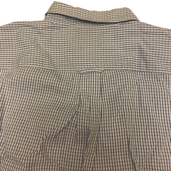 American Eagle Outfitters AEO Long Sleeve Button Down Blue and White Plaid Shirt - Picture 8 of 13